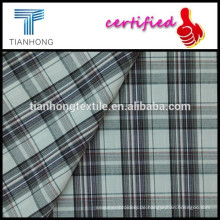 Kariertes Muster isoliert auf weißem Hintergrund gewebt Textil für Hemd/100 Baumwolle Garn gefärbt Check für Pyjamas